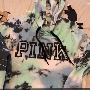 Vs pink logo hoodie large